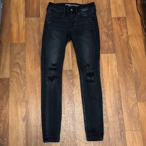 American Eagle Ripped Jeggings Super Stretch